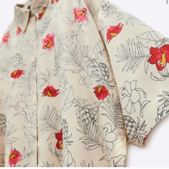 NWT Zara Printed Top - Picture 2 of 2